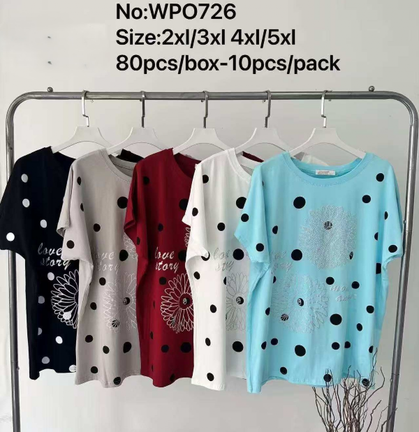 Bluzki damskie Roz 2XL-5XL, Mix Kolor Paczka 10 szt 1